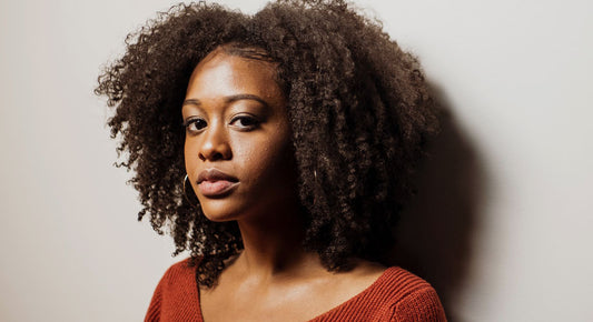 Woman with curly hair